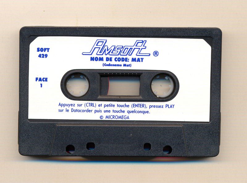 File:Codename Mat (Amsoft FR) Tape - Side A.jpg